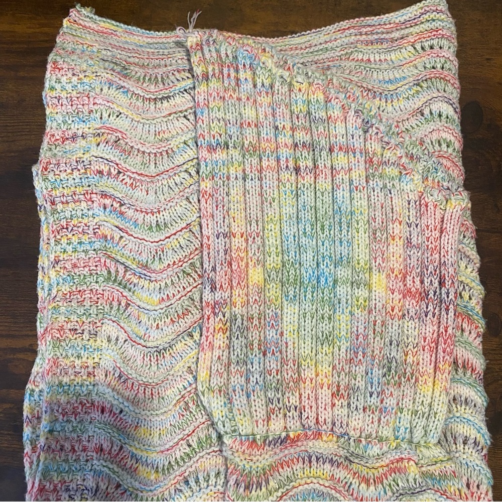 PAPILLON Multicolour Rainbow Knit Mermaid Tail Blanket FishTail Crochet - Picture 10 of 16